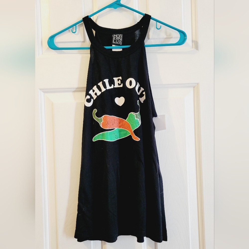 Chile Out Pun Funny Medium Tank Top New